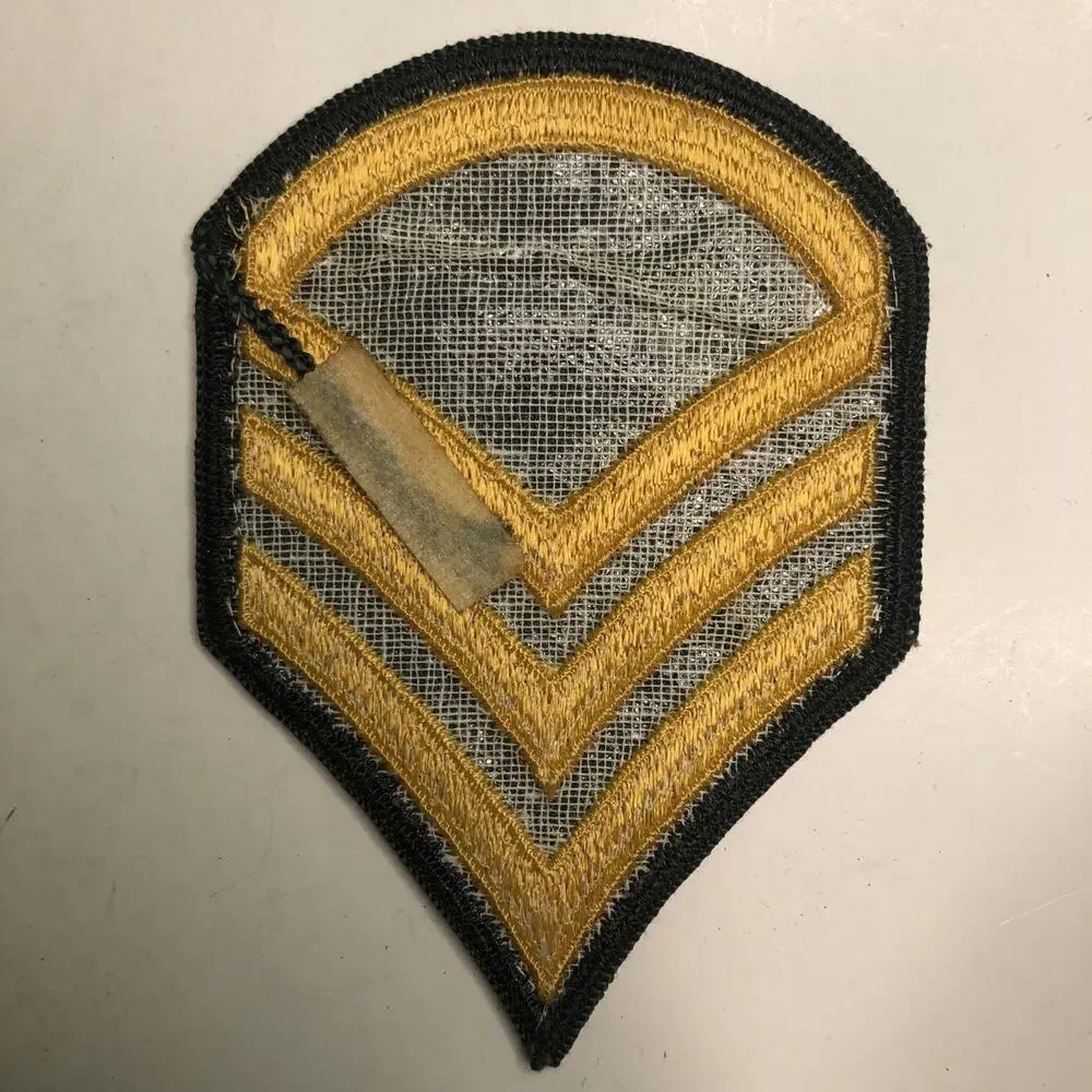 Vintage US Army Master Sergeant E-8 Sew On Embroidered Patch 4.5x3